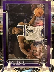 2025-26 Topps Anthony Edwards púrpura paralelo #/250 TZ - Imagen 1 de 2