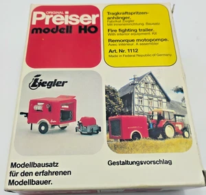 Rimorchio antincendio vintage Preiser Modell HO solo per ricambi. #1112 LEGGI - Foto 1 di 5