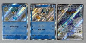 Pokemon TCG Quaquaval ex SVP 082 083 084 Paldean Fates Promo Set Black Star NM - Picture 1 of 8