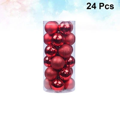  24PCS Weihnachtsdekorationen Kunststoffbeschichtungskugel Anhänger - Bild 1 von 4