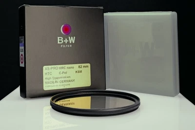 B+W Filter XS-PRO MRC ano HTC 82mm C-Pol KSM schwarz m. OVP - ROTER PUNKT KAMERA - Bild 1 von 2