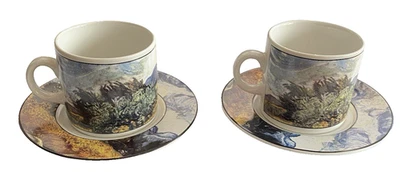 Sakura Vincent - Vincent Van Gogh Set of 2 Expresso Demitasse Cups Saucers - Image 1 of 4