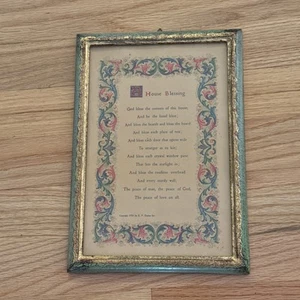 Vintage House Blessing Prayer Framed EP Dulton Inc Marriage 11”X 7” - Picture 1 of 6