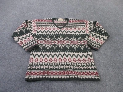 Vintage Abercrombie Fitch Sweater Mens S Green Aztec Oversized Pullover Classic - Image 1 of 4