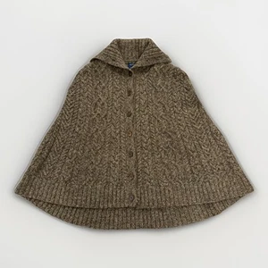 Vintage Ralph Lauren Womens Hand Knit Wool Cashmere Poncho Size Medium - Picture 1 of 6