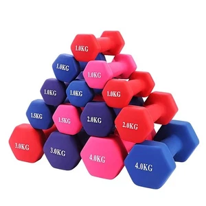 NEOPRENE DUMBBELLS WEIGHTS EXERCISE IRON HAND SET GYM FITNESS AEROBIC NEOPRENE - Picture 1 of 33