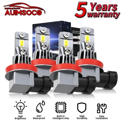 For Nissan Sentra 2013-2021 Sedan 4-Door LED Headlight White Bulbs High Low Beam - Image 1 of 4