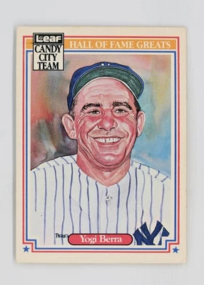 Leaf Candy City Team 1987 Salón de la Fama Grandes #H2 Yogi Berra Yankees de Nueva York Foto 1 de 2