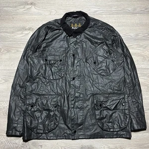 Barbour Waxed International Enfield Jacket Size L Black - Picture 1 of 12