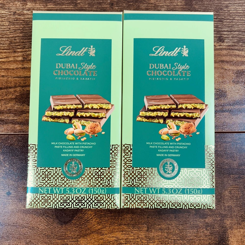 Lindt @ DUBAI Style Milk Chocolate Paste Filling & Crunchy @ 5.3oz Exp 12/31/25