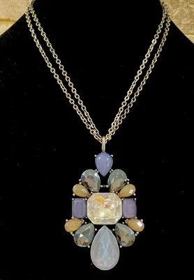 COLLAR COLGANTE CHICO’S VINTAGE AZUL JOYA PLATA ANTIGUA XL-USADO Foto 1 de 4