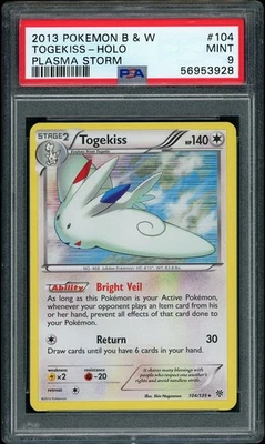 2013 Pokemon BW Plasma Storm Togekiss Holo #104 PSA 9 MINT - Image 1 of 2