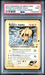 PSA 9 MINT Rocket's Zapdos, SWSH Celebrations Pokemon Classic Collection, 15/132 - Picture 1 of 1