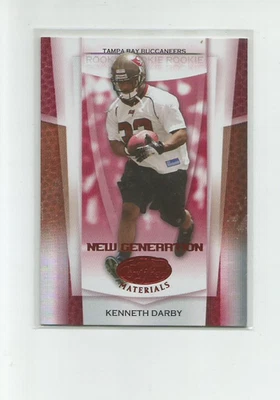 2007 LEAF CERTIFIED MATERIALS MIRROR RED #167 KENNETH DARBY 007/100 - Image 1 of 2