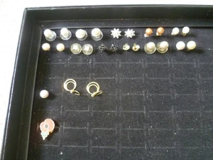 Job Lot 12x Earrings Mixed incl Pearl style - FREE DISPLAY BOX - LOOK! - Picture 1 of 4