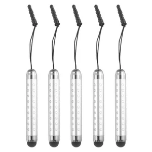5pcs Stylus Pen for Touch Screens Rhinestone Capacitive Pens, White - Zdjęcie 1 z 8