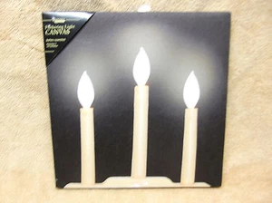Candelabra Candles BEAUTIFUL Lighted Canvas Wall Decor Sign Lights Up Flickers - Picture 1 of 5