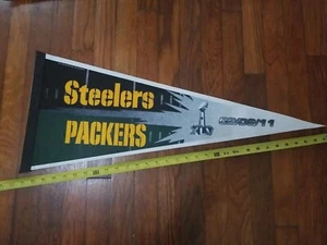Pittsburgh Steelers Packers pennant Full Size NFL Football 02/06/11 - Picture 1 of 9