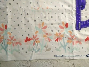 Art Gallery Paperie Amy Sinbaldi Floral Border Mint Pink Fabric BTHY 18" x 44" - Picture 1 of 5