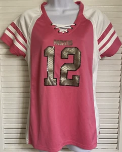 Majestic Womens #12 Aaron Rodgers Green Bay Packers Jersey, Large, Pink Sequin - Picture 1 of 6