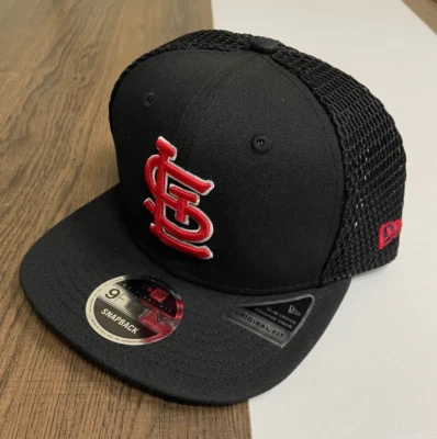 Mens St Louis Cardinals New Era 9FIFTY Fresh Mesh Trucker Snapback Hat OSFA Cap - Image 1 of 4