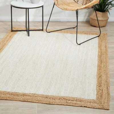 Indian Handmade Hand Braided Bohemian Jute Area Rug Home Decor Rugs Floor Rug - Image 1 of 4