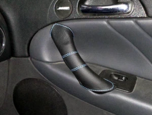 Copri maniglia Alfa Romeo 147 vera pelle nera - Imagen 1 de 1