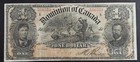 1898 Canada / Dominion $1 Series L Circulated Banknote