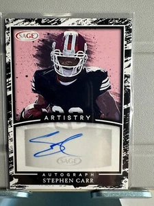 2022 SAGE Artistry - Autographs Red #A-SC2 Stephen Carr (AU, RC) - Picture 1 of 2