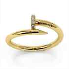 0.04 Ct Certified Natural Diamond Engagement Ring 14K Solid Yellow Gold