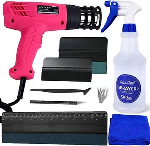 Auto Wrap Tool Squeegee Felt Window Tint Film Install Heat Gun for Vinyl Wrap US - Foto 1 di 8