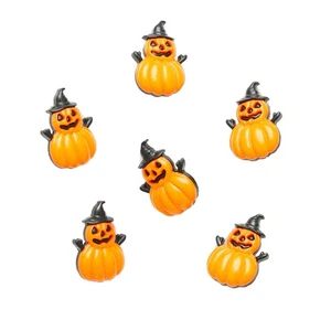Halloween Pumpkin & Witch Buttons – 25mm with Shank 609540 - Picture 1 of 11