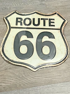 Letrero Ruta 66 metal en relieve 10x10"" crucero por carretera - Imagen 1 de 5