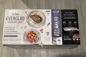 Ninja EverClad 12-Piece Tri-Ply Commercial-Grade Stainless Steel Cookware New - Picture 1 of 3