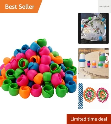 100pcs Thread Spool Savers/Spool Huggers - Prevent Tails from Unwinding - No ... - Image 1 of 4