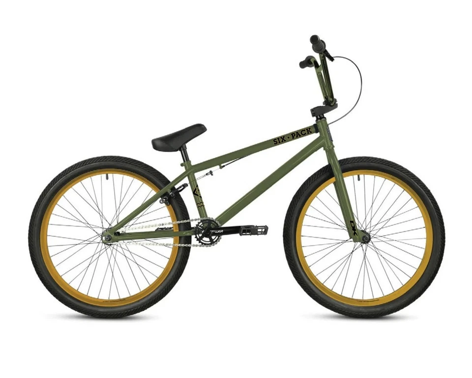 DK Six Pack 24" BMX Bike (21.5" Toptube) (Olive/Gold) [CB2810] - Image 1 of 1
