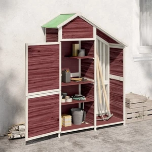 Geräteschuppen Gerätehaus Geräteschrank Gartenschrank Mokka Massivholz vidaXL - Bild 1 von 20