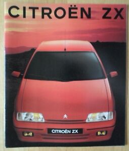 CITROEN ZX RANGE orig 1991 1992 UK Mkt Prestige Sales Brochure