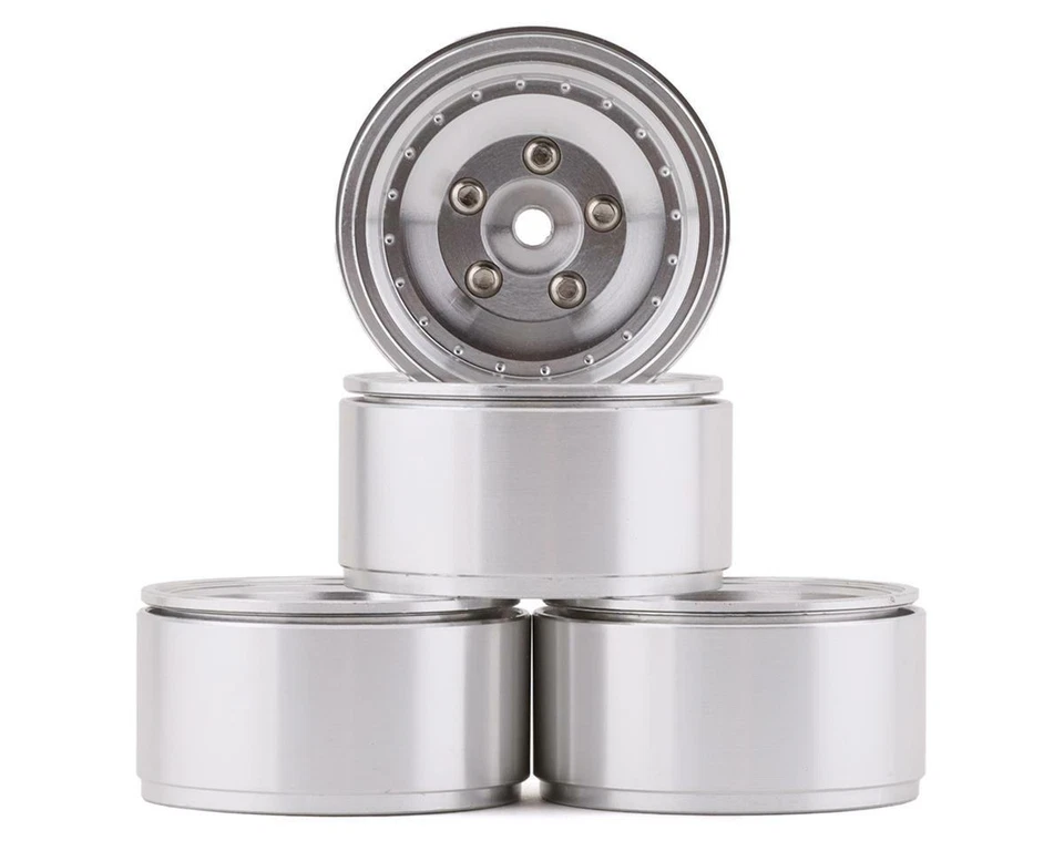 RC4WD Stocker 1.0" Beadlock Wheels (Silver) (4) [RC4ZW0275] - Image 1 of 4