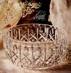 Vtg Cristal d Arques Annabelle Large 10" Lead Crystal Fruit Serving Bowl (NIB) - Picture 1 of 5