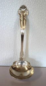 Mestolo internazionale argento cedrico 7" panna massiccia placcato 1906 - Foto 1 di 12