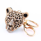 Rhinestone Leopard Keyring Pendant Purse Bag Key Ring Keychain Decoration GS0