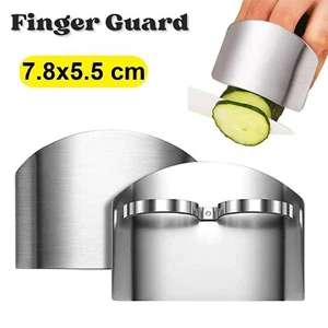 Kitchen Finger Hand Protector Guard Stainless Steel Chop Cutting Slice Shield - Picture 1 of 14