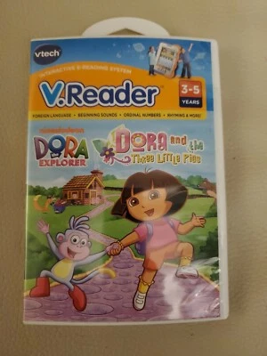VTECH V.Reader Dora the Explorer Dora and the Three Little Pigs Brand New - Image 1 of 4