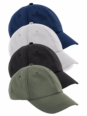 Atmungsaktiv Grün Blau Grau oder Schwarz Wasserfest Nylon Baseball Cap Hat Visor - Bild 1 von 2