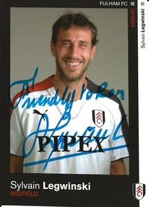 SYLVAIN LEGWINSKI FULHAM AUTOGRAPH SIGNED CARD ~ IPSWICH BORDEAUX MONACO - Picture 1 of 1