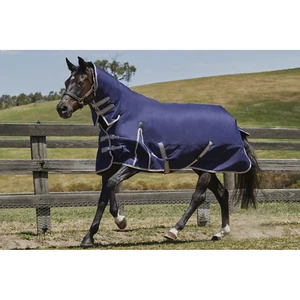 Weatherbeeta Comfitec Essential Combo Neck Horse Rug Heavy - Navy/Silver/Red - Picture 1 of 4