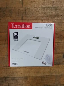 White Glass Digital Bathroom Scales 150kg 100g Terraillon TP1500 - Picture 1 of 2