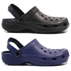 MENS CLOGS MULES SLIPPERS NURSING GARDEN BEACH SANDALS HOSPITAL RUBBER SHOES - Picture 1 of 26