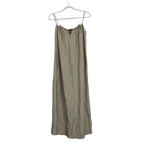 NWT J Crew Midi Dress Small Green Crinkled Side Slit Keyhole Boho Preppy Beach - Picture 1 of 12